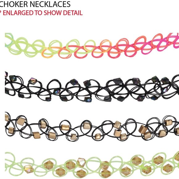 Choker Necklace Set Henna Tattoo Set if 12 - Picture 5 of 6